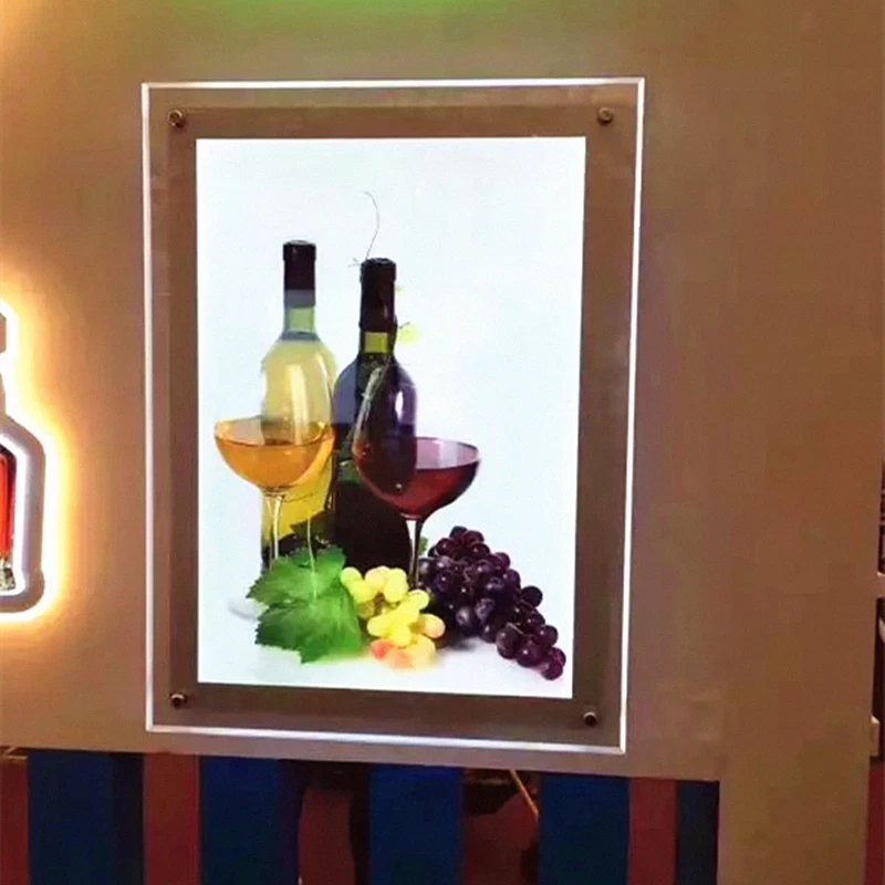 Paneles de menú iluminados con LED, Marco acrílico ultrafino A2 ...