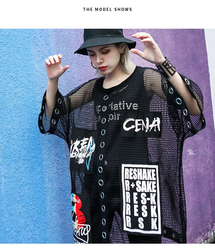 Max LuLu, роскошные корейские дизайнерские женские сетчатые топы, футболки, женские сексуальные летние футболки, Панк уличная винтажная повседневная одежда