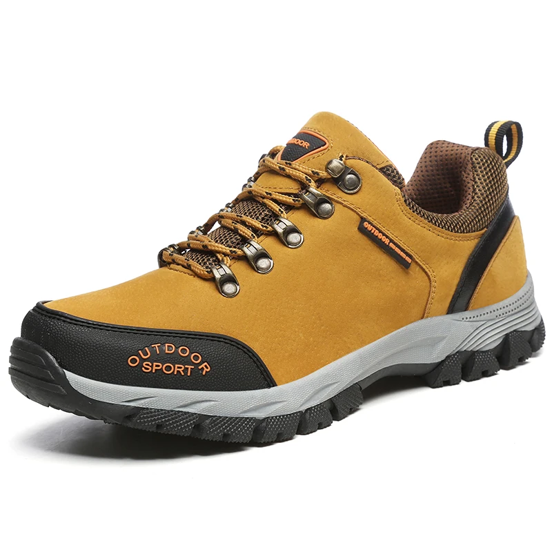 

Hiking shoes man mountain 100% leather boots Climbing waterproof