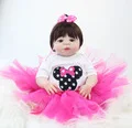 55 см полный силиконовые Bebe возрождается детские игрушки куклы реалистичные 22 ''винил новорожденный принцессы для маленьких девочек Bonecas Bebe