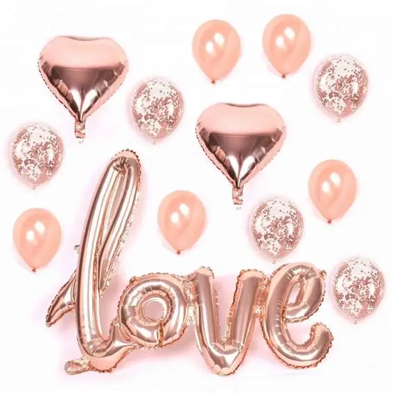 

FENGRISE 10PCS Rose Gold Balloon Mixed Champagne Gold Wedding Balloons Wedding Party Decoration Birthday Ballon Party Decor