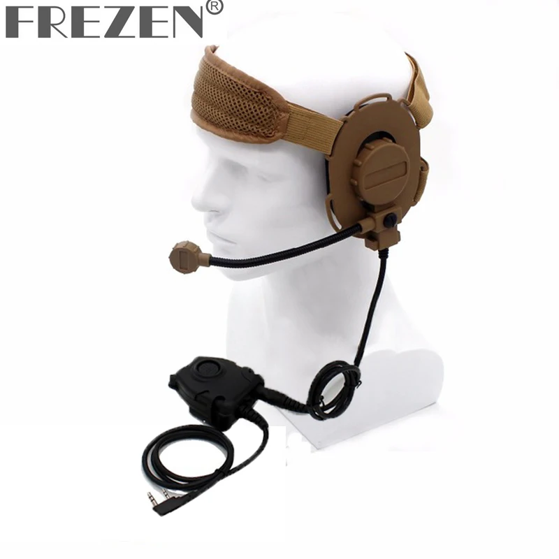 

HD03 Z Tactical Bowman Elite II Headset with Peltor Style PTT for Kenwood BaoFeng UV-5R UV-82 BF-F9 V2+ UV-5RE Plus