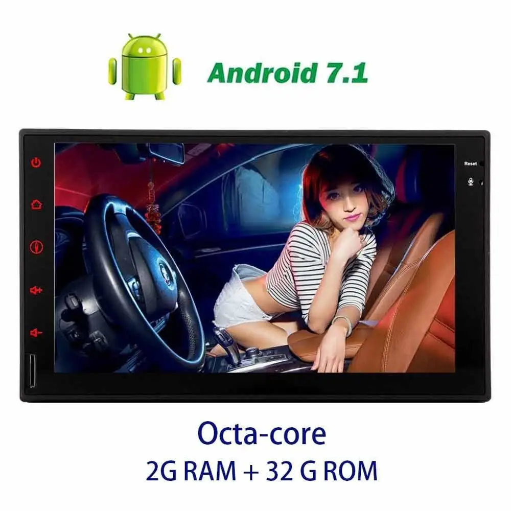 

Double Din car audio Android 7.1 radio Stereo In Dash GPS Navigation no DVD Player 7 on-board computer Vehicle Radio Receiver