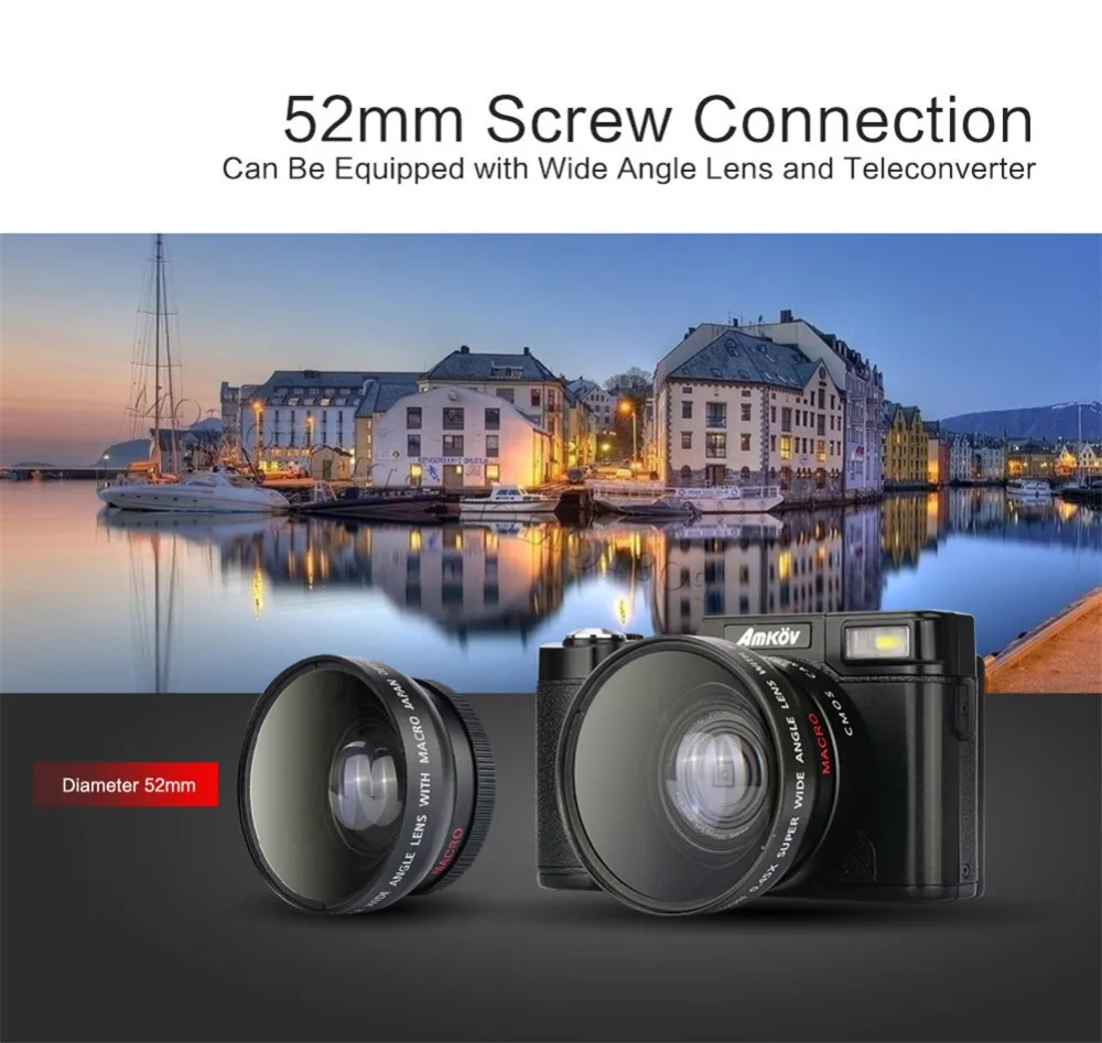 Amkov Amkr2 Appareil Photo Reflex Numerique Avec Objectif Grand