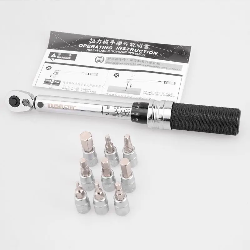

1/4inch 1-25NM Click Adjustable Torque Wrench Bicycle Repair tools kit set tool bike repair spanner hand tool set