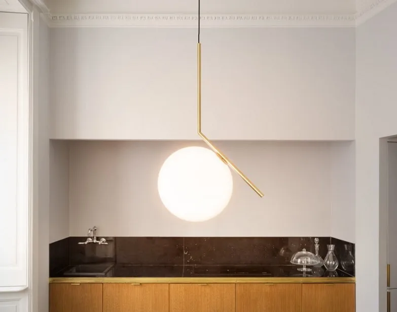 Nordic-Contemporary-Design-Replica-IC-pendant-lamp-Michael-Glass-aluminum-lampshade-ball-Suspension-Lighting-free-shipping