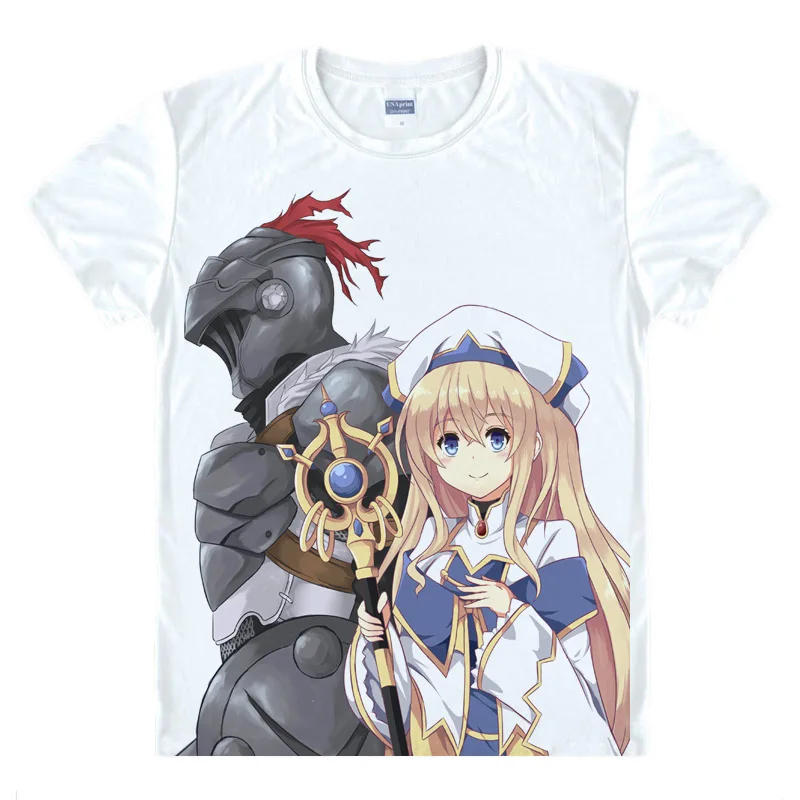 Coolprint Goblin Slayer футболка Goburin Sureiya Priestess Onna Shinkan Повседневная футболка премиум-класса футболки с короткими рукавами и принтом - Цвет: Style 1