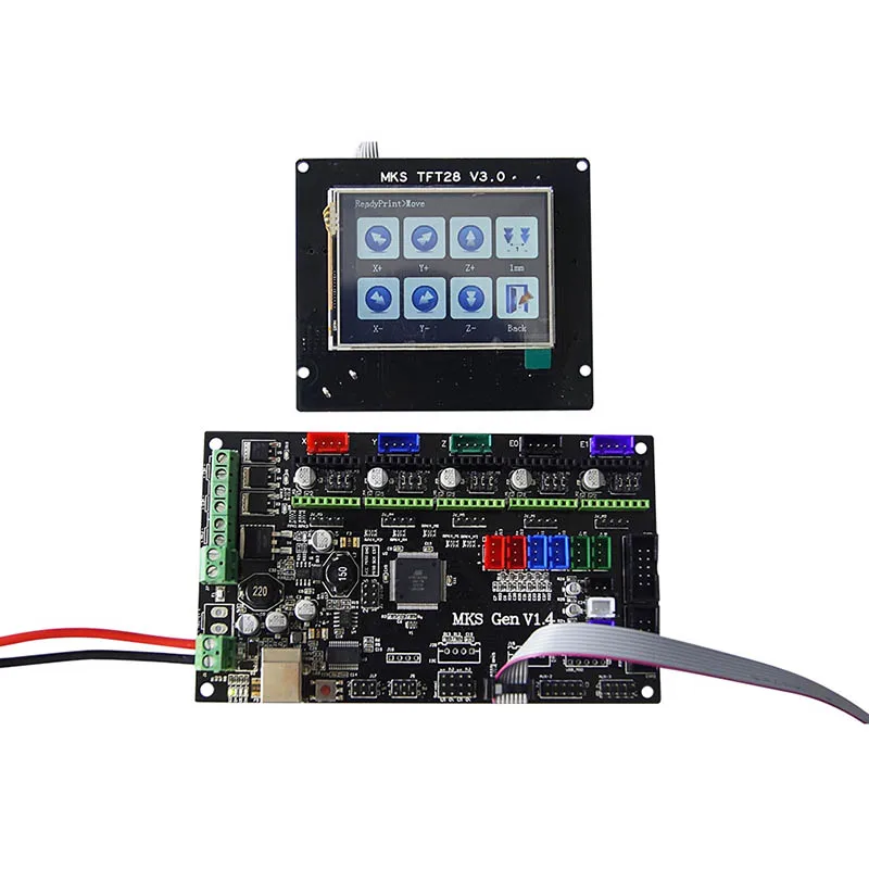 

New MKS GEN V1.4 Motherboard MKS Controller Board with TFT28 V4.0 Display Screen USB Cable Set