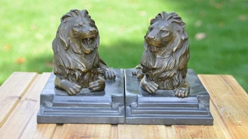 

Art Deco Sculpture Two lions Bronze Statue
