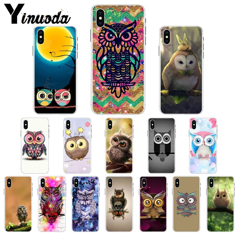 

Yinuoda Animal Owl on the tree Pattern TPU Soft Phone Accessories Phone Case for iPhone X XS MAX 6 6S 7 7plus 8 8Plus 5 5S XR