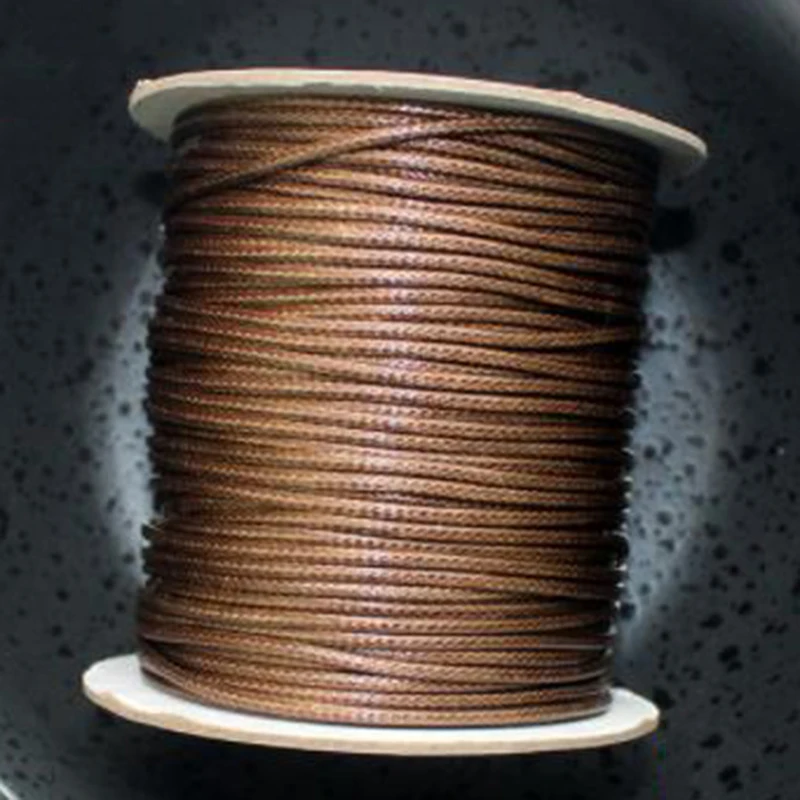 80 M/Roll 38 Цвета из вощеного хлопка макраме шнур плетение из веревок Ювелирная проволока строка 2 мм DIY товары для дома приспособление для украшения - Цвет: Dark Brown