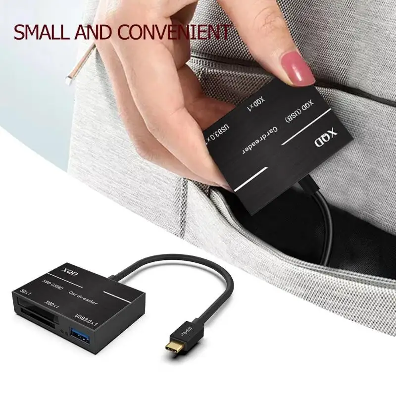 USB-C XQD SD кард-ридер высокое Скорость Тип-C USB3.0 концентратор Камера комплект адаптер для SONY серии G Nikon D4/D5/D500 для Windows MacOS