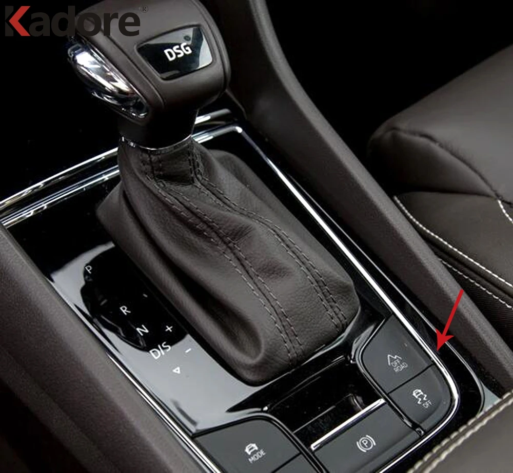 

For Skoda Kodiaq 2016 2017 2018 ABS Matte Car Gear Shift Box Panel Cover Sticker Trim Strips Garnish Protection Car-styling