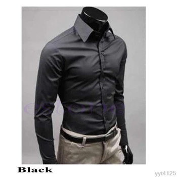 

New Fashion Mens Luxury Stylish Casual Dress Slim Fit Casual Long Sleeve Blouse