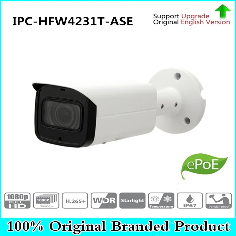 

Original DH English version 2MP WDR IR Mini Bullet Network Camera IPC-HFW4231T-ASE Without Logo free DHL shipping