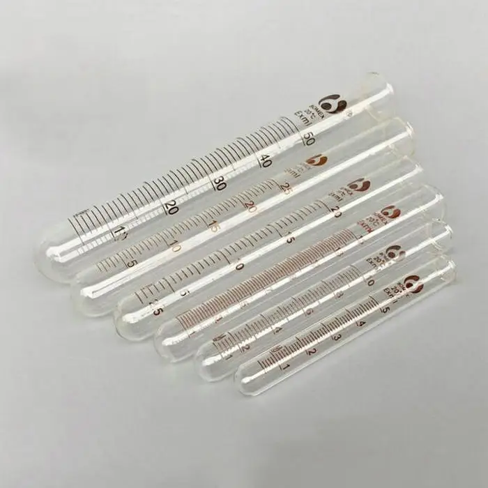 

5pcs/lot 10ml Graduated Glass Test Tube Round Bottom Test Tube School Lab Glassware