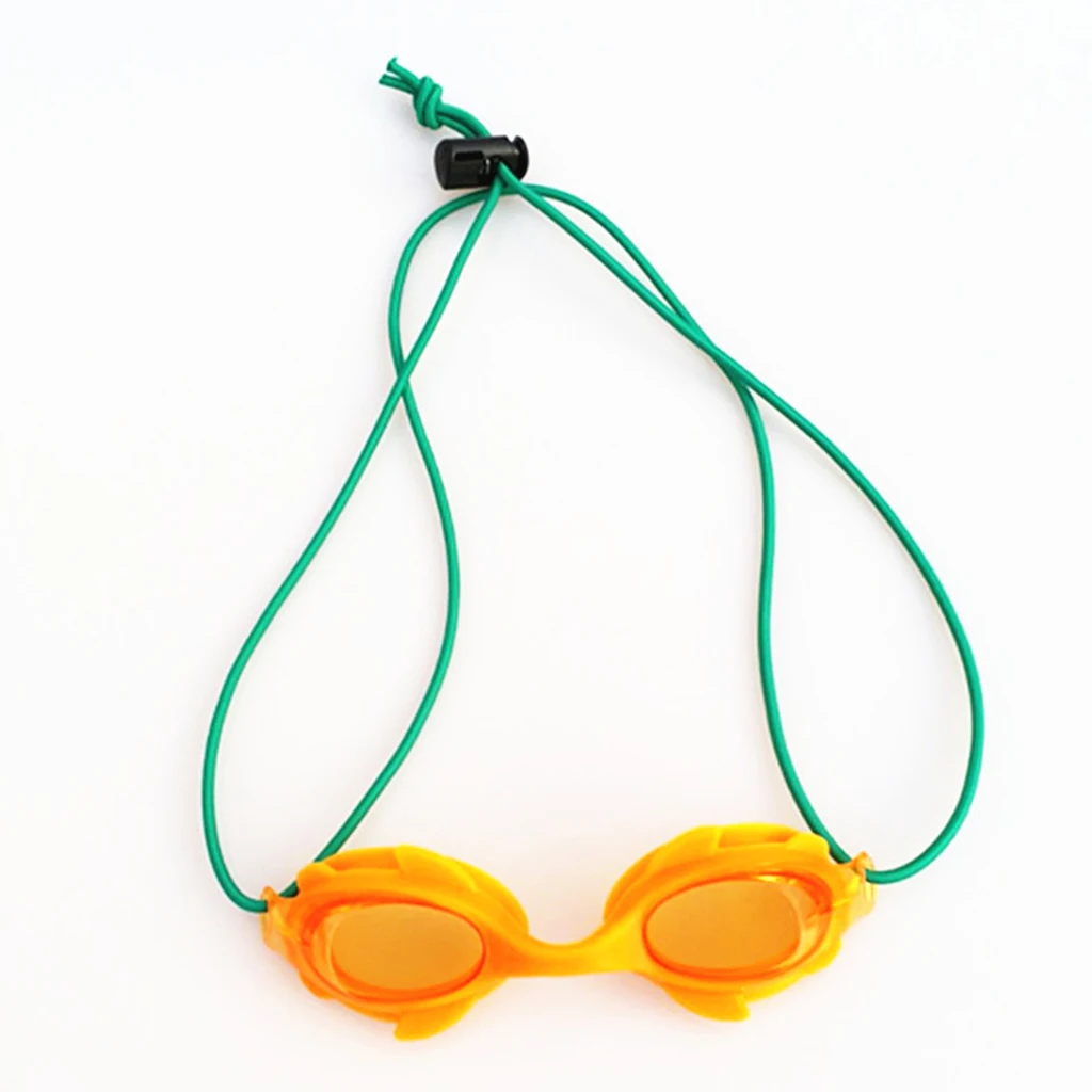 2 Pieces Strong Rubber Universal Swimming Goggles Swim Glasses/Dive Mask Elastic Strap & Cord Lock Stopper