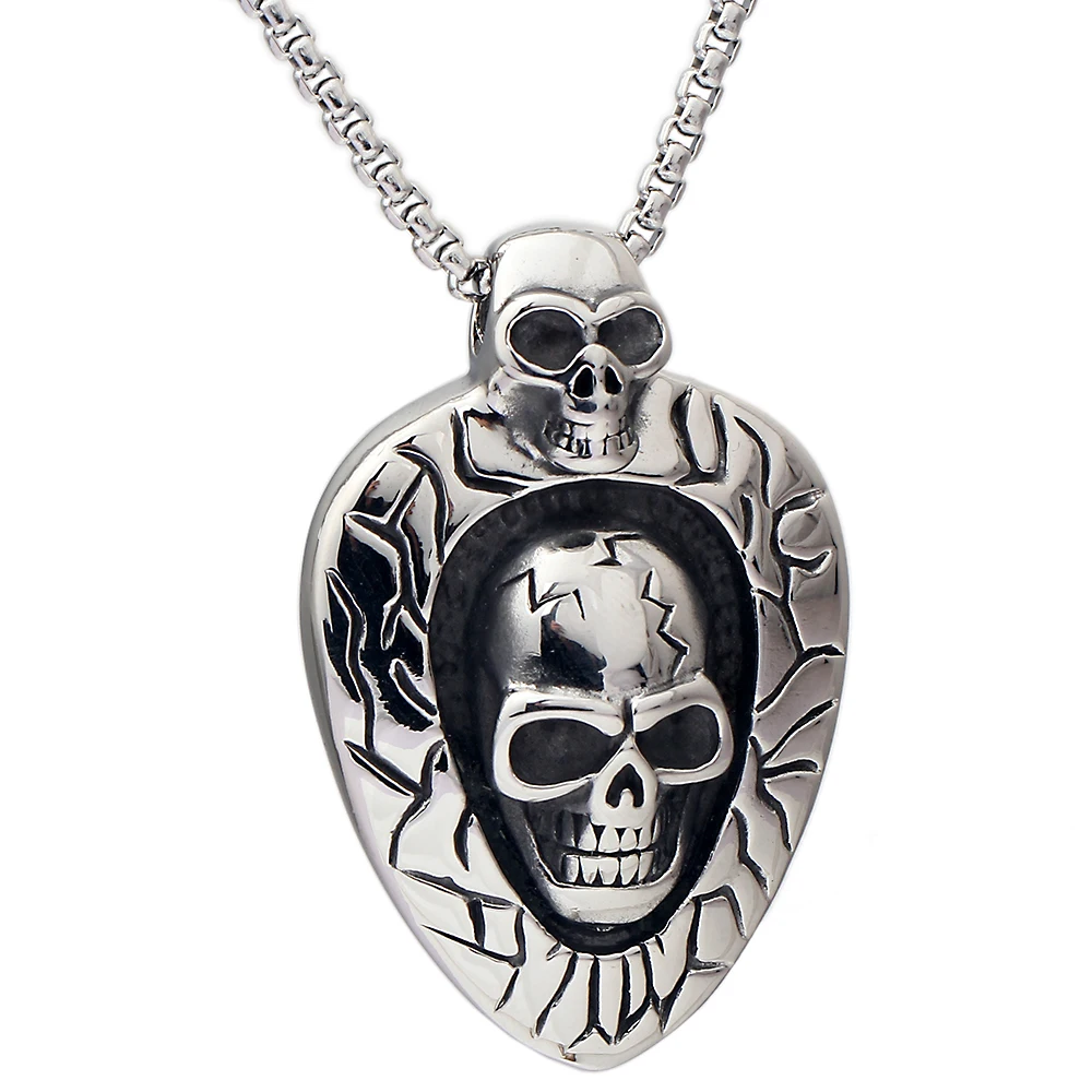 Hot Sale Punk Biker Stainless Steel Vintage Mens Double
