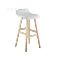 Деревянные стулья модные стойка барный стул высокий стул минималистичный современный обеденный стул