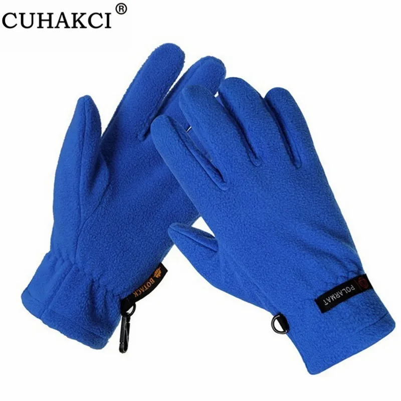 

CUHAKCI Mountain Guantes Motorcycle Gloves Winter Mittens Male Warm Fleece Glove Windproof Climb Deportes Glove Women Mittens