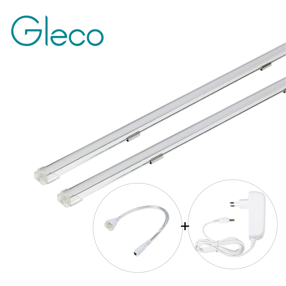 

2PCS 50CM Fast Seamless connecting LED Bar Light 42LEDs SMD 2835 LED Strip Kitchen Cabinet Light Kit with 1A Power supply