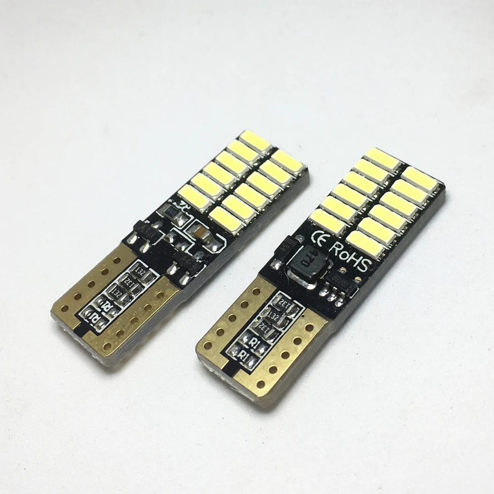 

2PCS T10 LED 194 168 W5W LED bulbs with 4014 SMD 24 leds Light Non polarity Canbus white blue ice blue red yellow lamp 12V