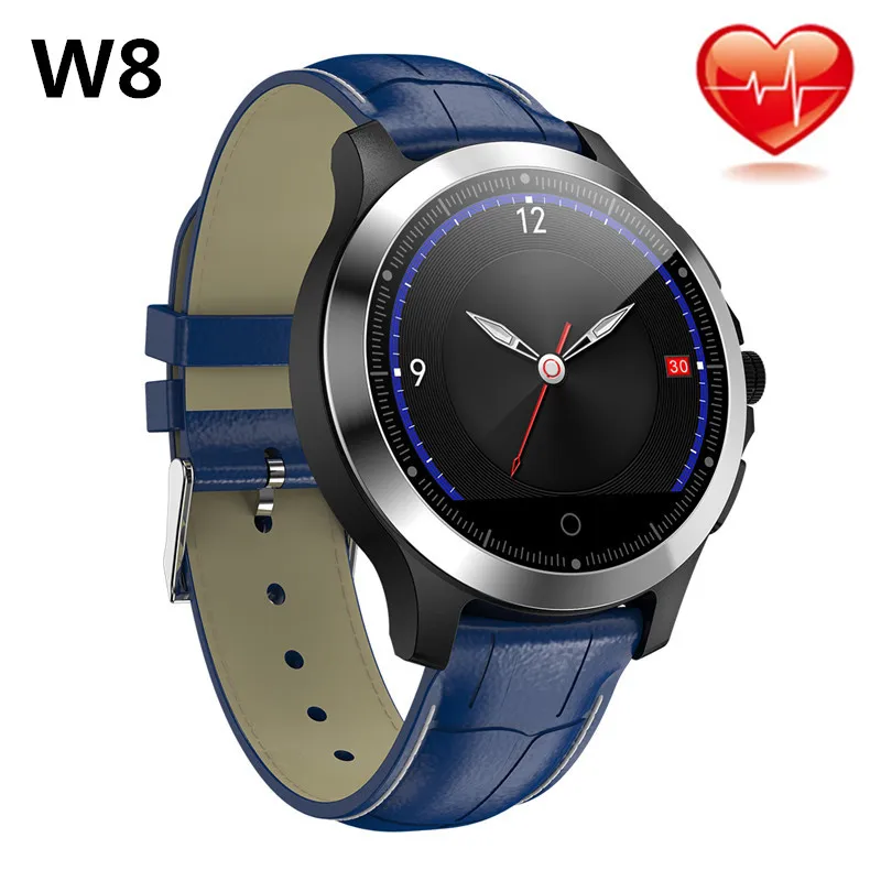 

Smart Watch W8 Sports Fitness Watch Heart Rate Blood Pressure Sleep Monitoring ECG+PPG Fashion Dial Design Smartwatch For Men
