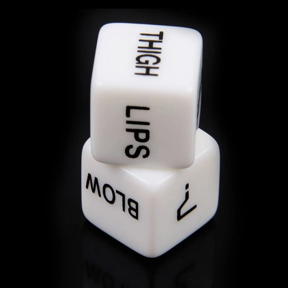 A Pair Game Dice Dice Set Acrylic Dice Sexy Dice English Couples Dice Creativity White Game Passion dice