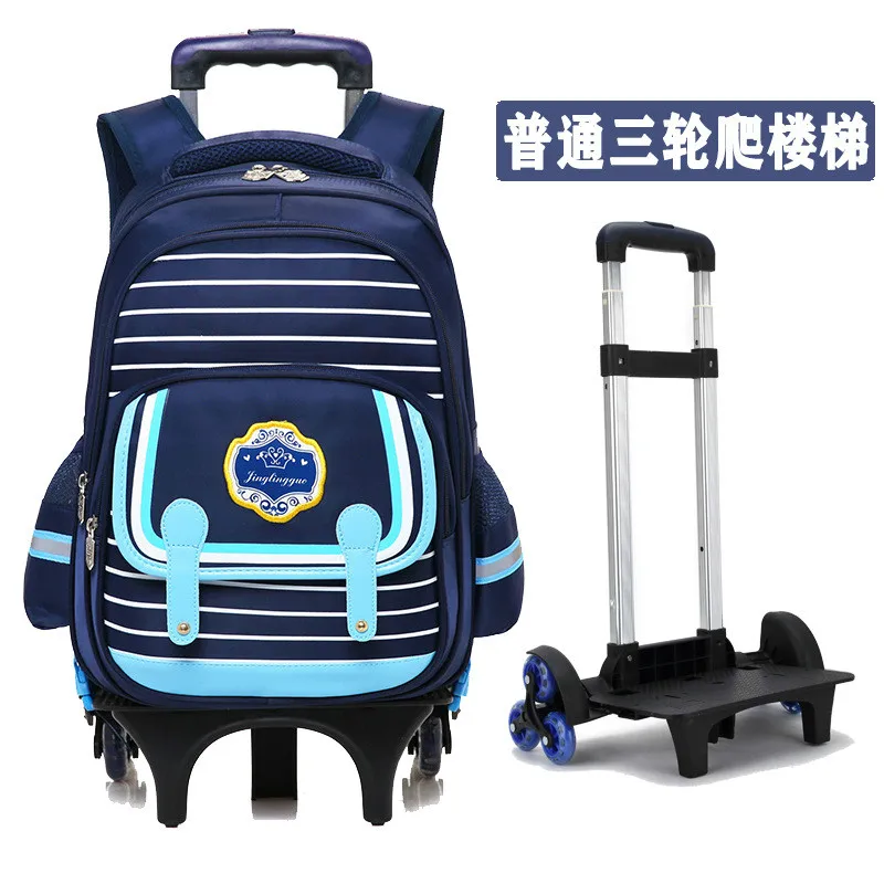 

Children Trolley school Backpack Fashion Cartoon Wheeled School Bag For Girls Boys Detachable Backpack kids schoolbags mochila