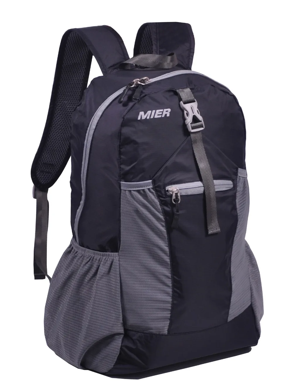 Легкий складной рюкзак MIER водонепроницаемый удобный дорожный 30 л черный|backpack