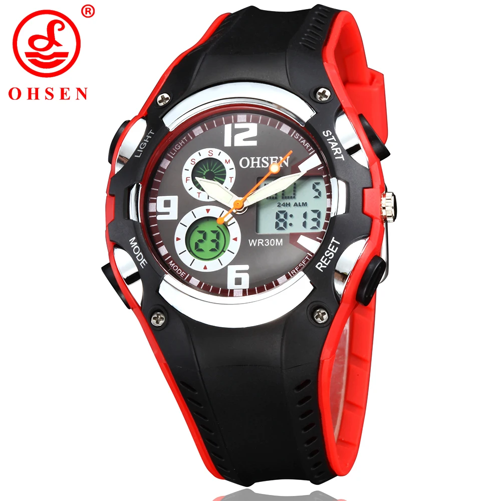 

OHSEN Relogio Feminino Digital Multifunction Unisex Women Sport Watches Water resistance Quartz Led Dual Display Wristwatches