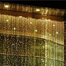 6 м x 3 м 600LED дома открытый праздник Рождество декоративные свадьбы xmas Строка Фея Шторы гирлянды Полосы Вечерние огни 110 V-220 V