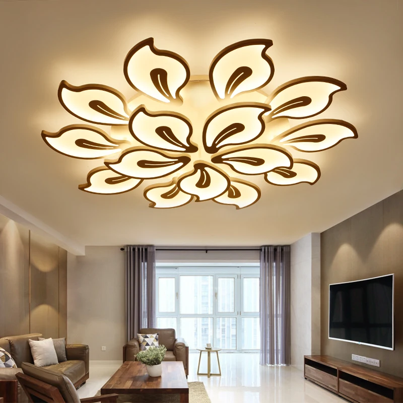 Nouveau moderne led lustres pour salon chambre salle à manger acrylique