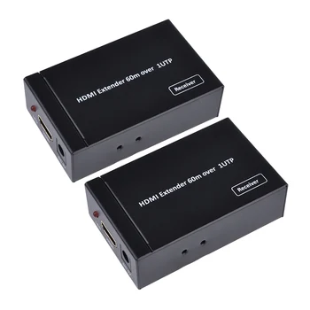 

1080P HDMI Extender 60M CAT6 Signal Network 12bits Color Transmitter Receiver
