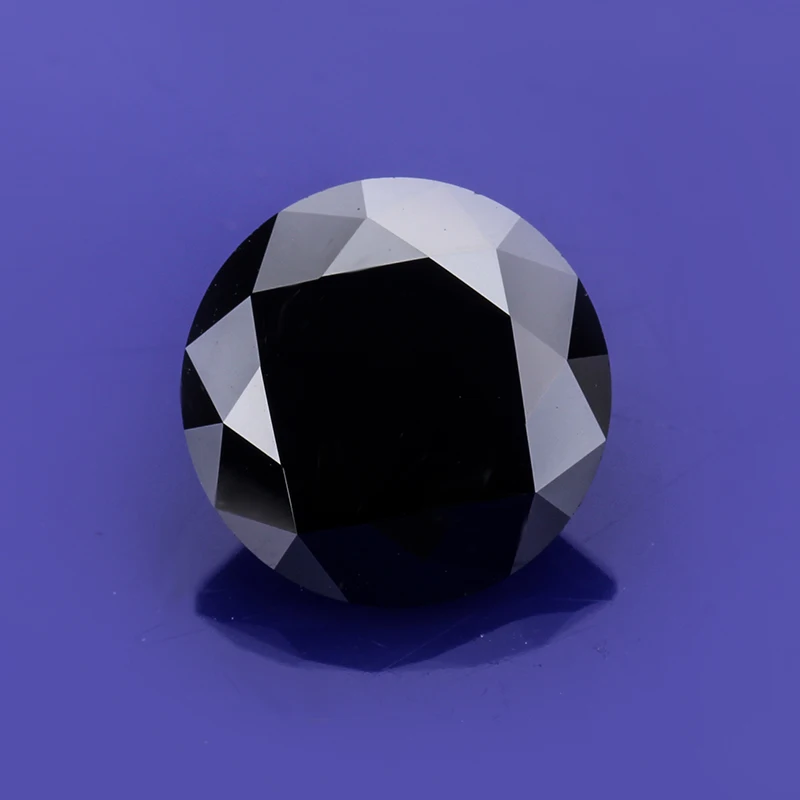 Dark Black color moissanites 6.0mm round brilliant cut moissanites
