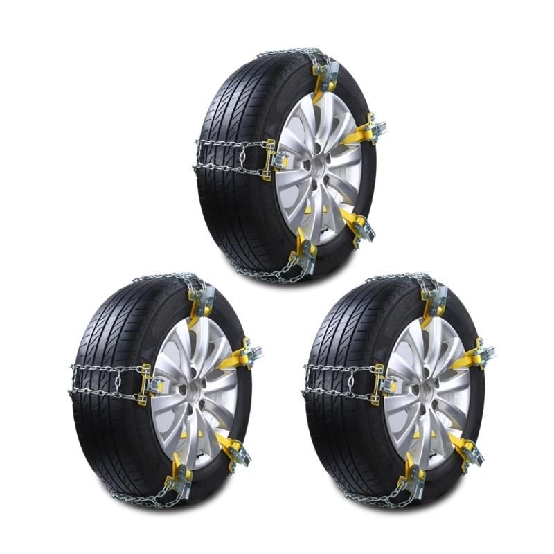 

Auto Anti-skid Steel Chains Car Skid Belt Snow Mud Sand Tire Clip-on Chain S M L 3 size