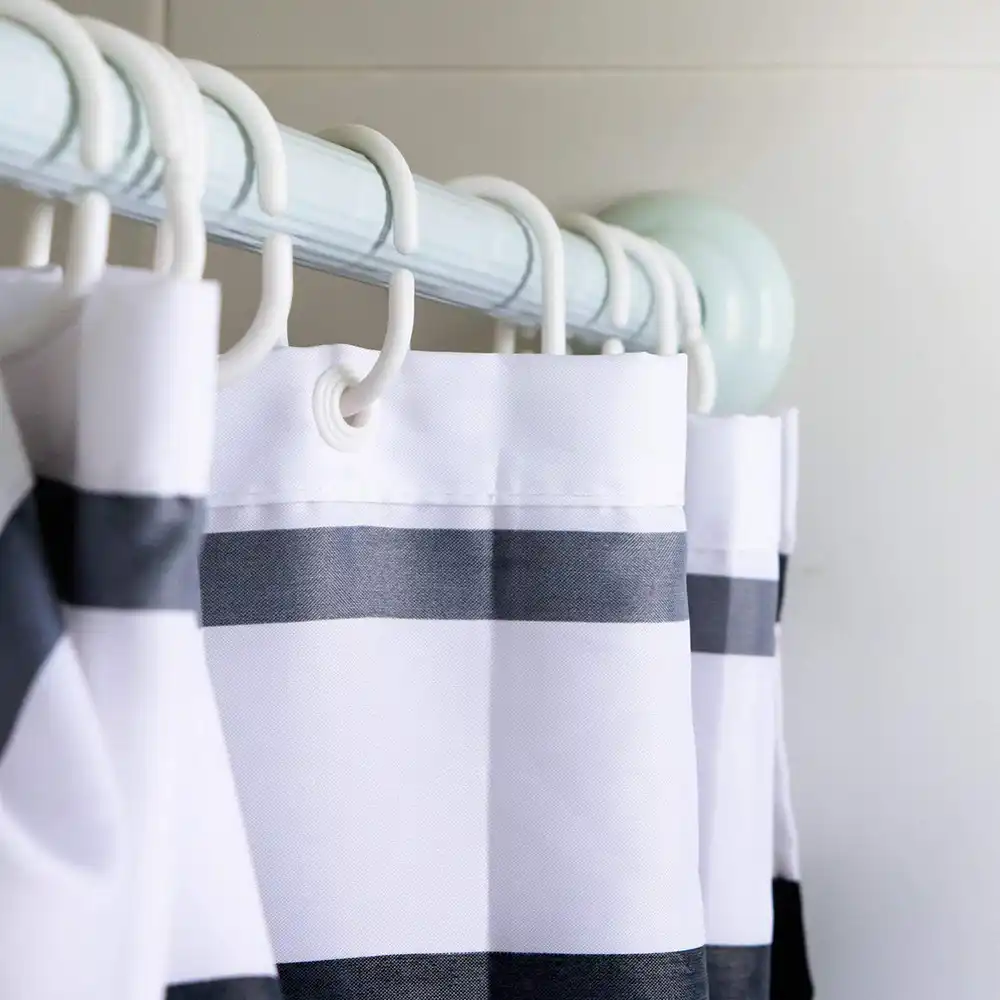 12 Pcs Set Shower Curtain Rings Clear Silicone Rubber Curtain Clip