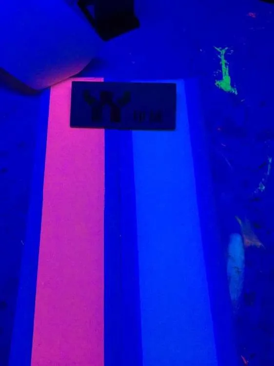 under UV light 