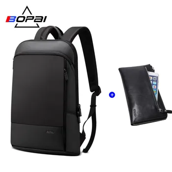 

Bag Set 14inch Slim Laptop Backpack Men Business Bag Unisex Black Ultralight Backpack Thin Back Pack