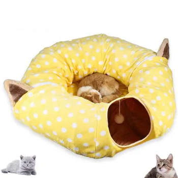 

Cat Play toy Tunnel Funny Pet Tunnel Foldable Bulk Small Pet Toys Portable Rabbit Pet Tunnel Cat Beds House and Sleep with Ball