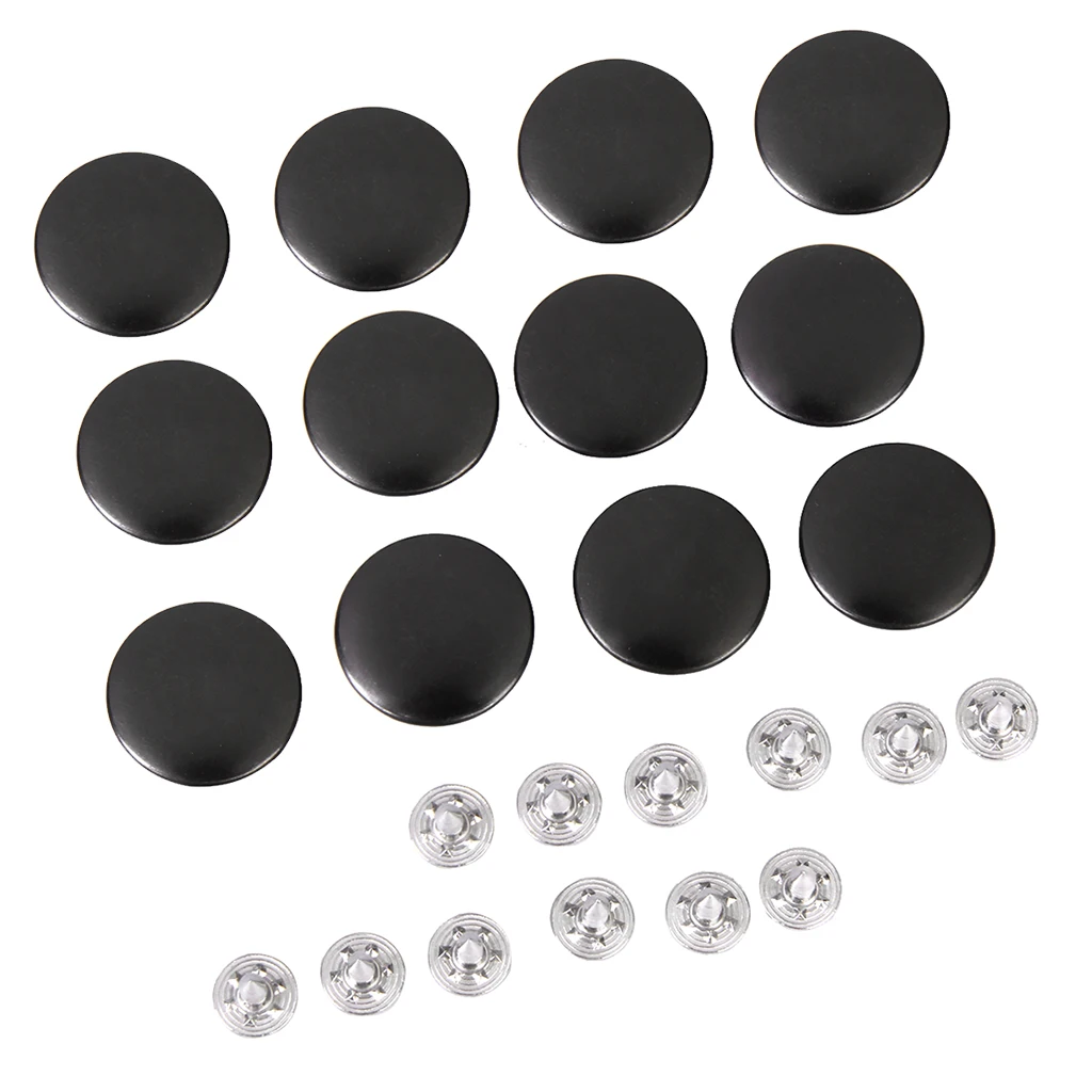 12 Sets Metal Buttons Denim Jeans Button Stud Hammer On DIY Craft Replacement Repair Part for Clothes Sweaters Sewing Supplies