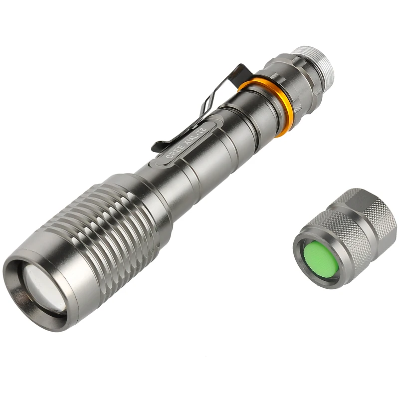 8000LM led xml- T6 Zoom Flashlight Torch Zoomable Bike Lamp Light Lampe Torches Lantern + 18650 Battery + Charger +Bike clip