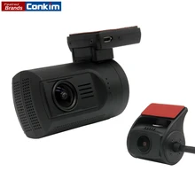 Conkim Mini 0906 Two Camera GPS Car DVR Registrar 1080P Full HD Rear View Camera Capacitor Dual Lens DVR Parking Guard Sensor