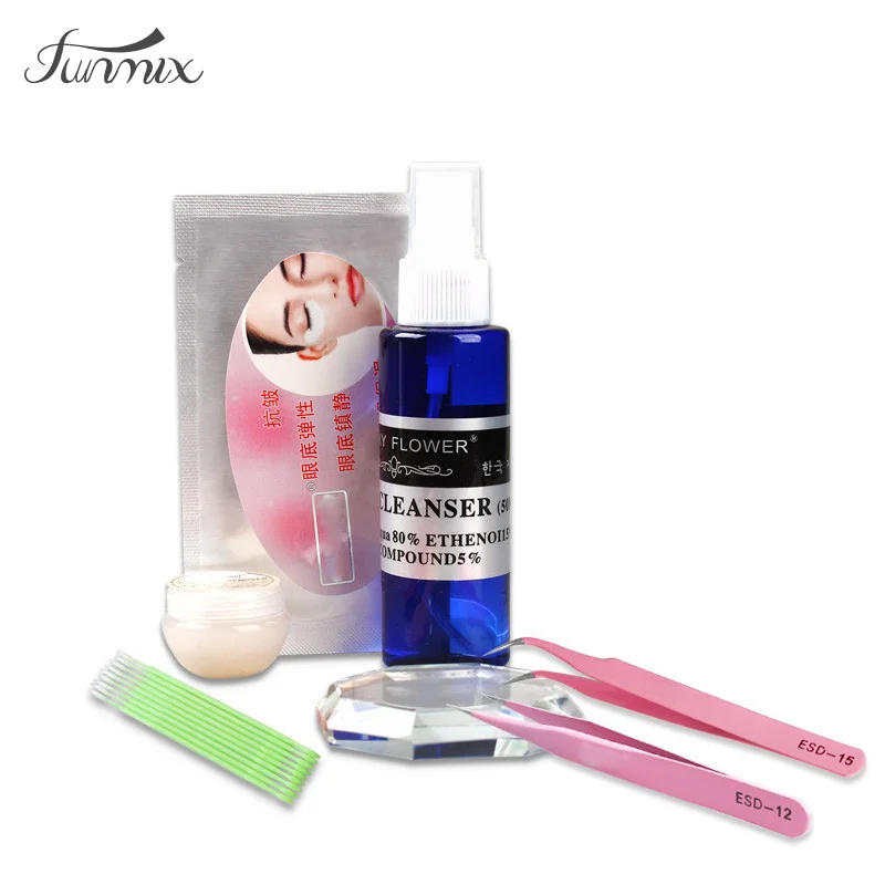 

8pcs Eyelash Extensions Makeup Set Eyelash Glue Remover Eyelash Cleanser For Eye Lashes Professional Eyelash Extension Tools