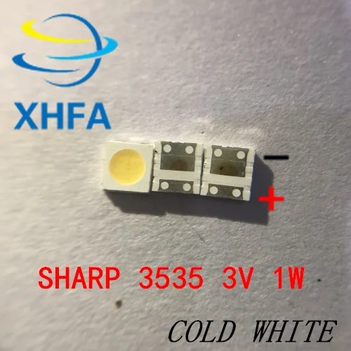Для SHARP 1000 шт. светодиодный ТВ Применение ЖК дисплей Подсветка для 1 Вт 3В 3535 3537