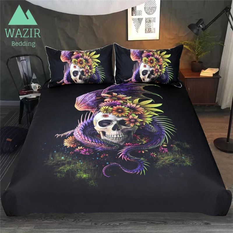 WAZIR كيوبيد 3D الكلب طقم سرير الزفاف الديكور 3 قطعة/غطاء لحاف/المخدة نوم المنسوجات المنزلية