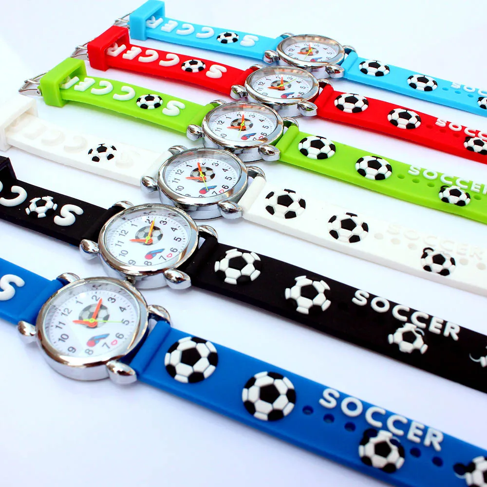 

10pcs/Lot, Mixed 3D Watch Sport Football Style Silicone Band Children Quartz Watch Boy Watch Girls Watch Cartoon Wristwatch Gift
