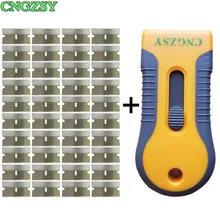 CNGZSY очиститель стекла выдвижной шпатель старый клей стикер Очиститель углеродистой стали 1," лезвие бритвы скребок пленка аппликатор E16+ 40M