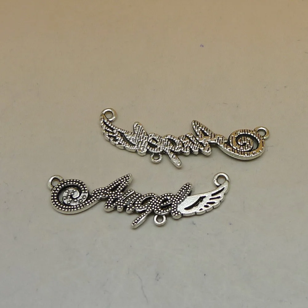 Free shipping Antique Silver Planted Filigree Angel Wings Bracelet Fittings Jewelry