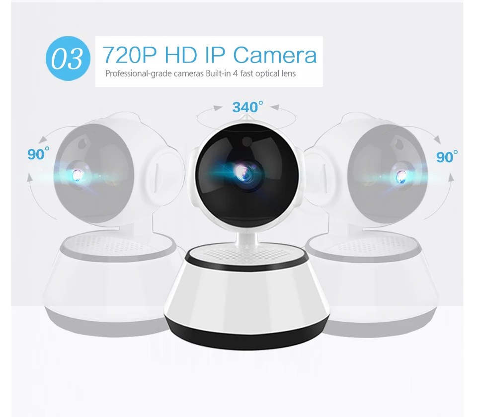IP камера видеонаблюдения 720P Wi Fi ночное видение|Камеры видеонаблюдения| |